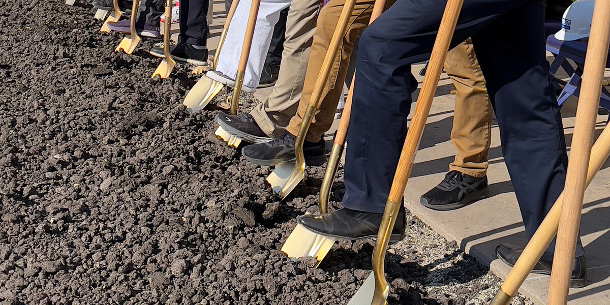 Groundbreaking for $43 million high school renovation project to rejuvenate 50-year-old building.