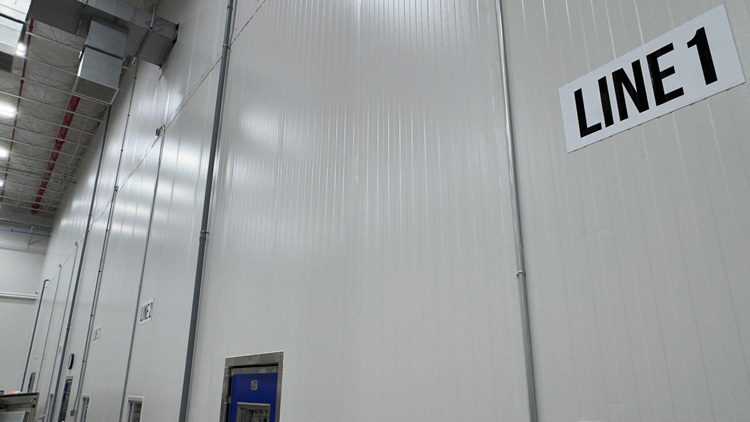 Meat snack production line.