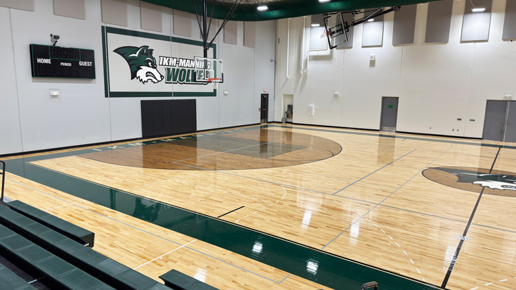 A view from the bleachers.