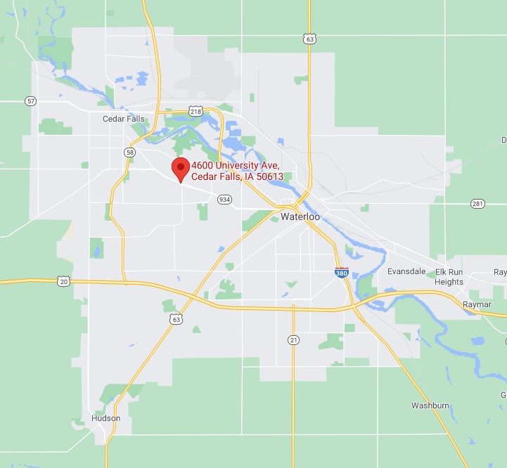 <b>Click the map to obtain directions to Carl A. Nelson & Company's new office location in Cedar Falls, Iowa.</b>